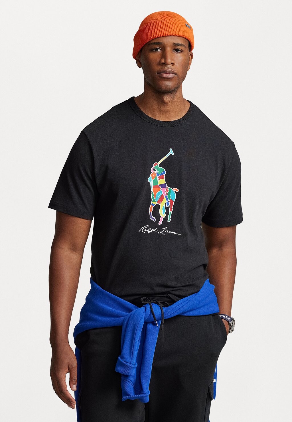 

Футболка с принтом КОРОТКИЙ РУКАВ Polo Ralph Lauren Big & Tall, черный
