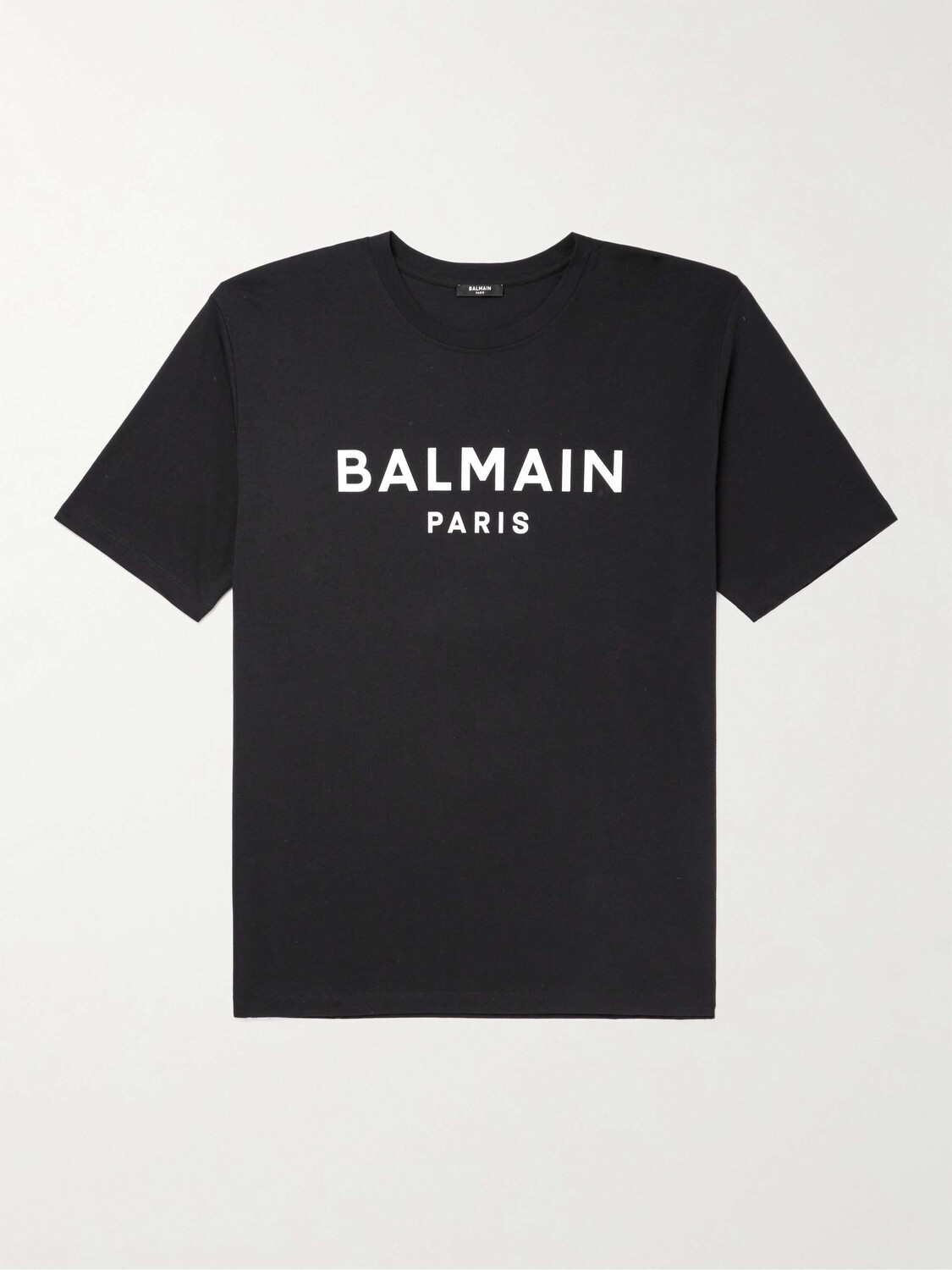 

Футболка из хлопкового джерси с логотипом BALMAIN, черный