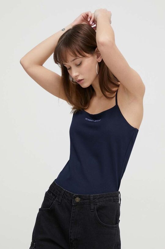 

Топ Tommy Jeans, темно-синий