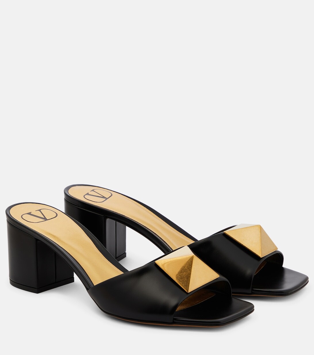 

Кожаные мюли Roman Stud Valentino Garavani, черный