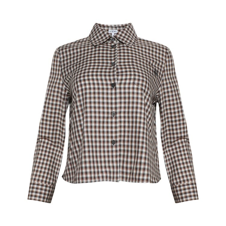 

Рубашка Loewe Trapeze Shirt, цвет Brown/White/Black