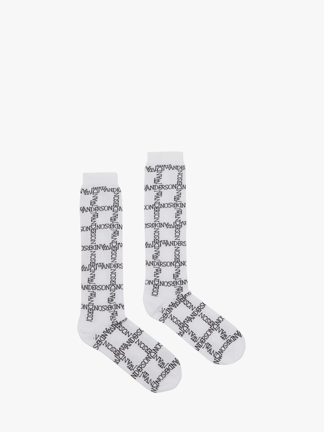 

Длинные носки с логотипом JW Anderson, белый / черный