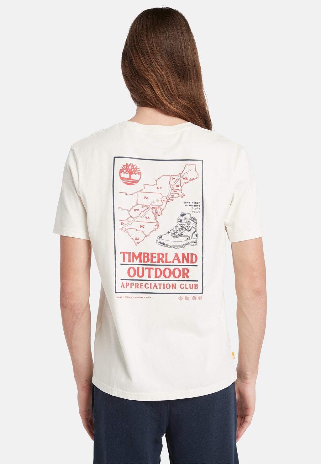 

Футболка с принтом Outdoor Graphic Timberland, цвет vintage white