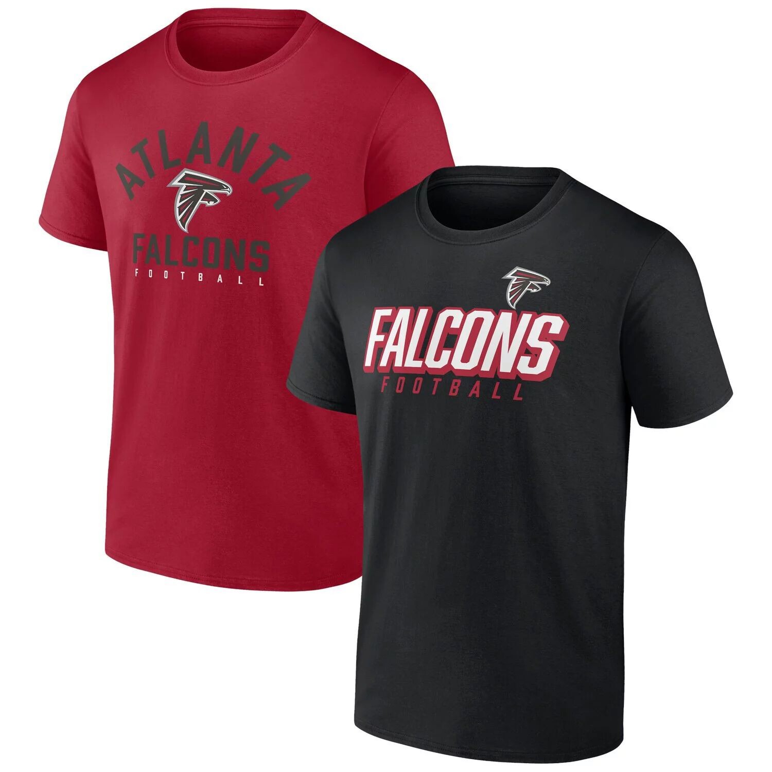 

Мужской комплект футболок с логотипом Fanatics черного/красного цвета Atlanta Falcons Player Pack, Черный