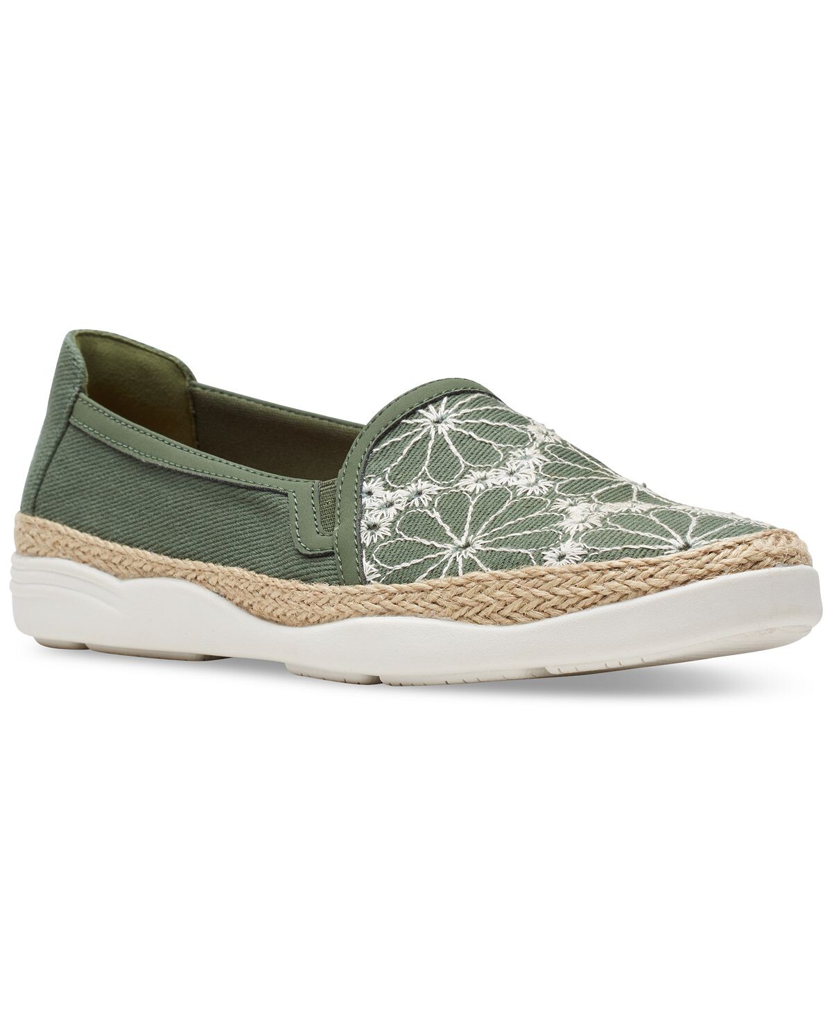 

Женские туфли на плоской подошве Elaina Harbour с джутовой отделкой и вышивкой Clarks