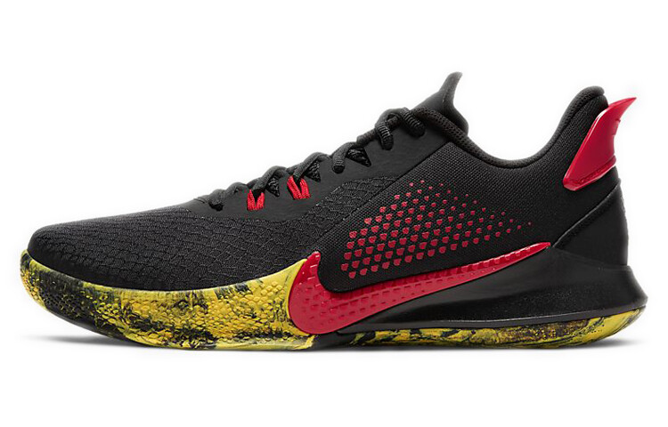 

Винтажные баскетбольные кроссовки унисекс Nike Mamba Fury черный/красный/желтый