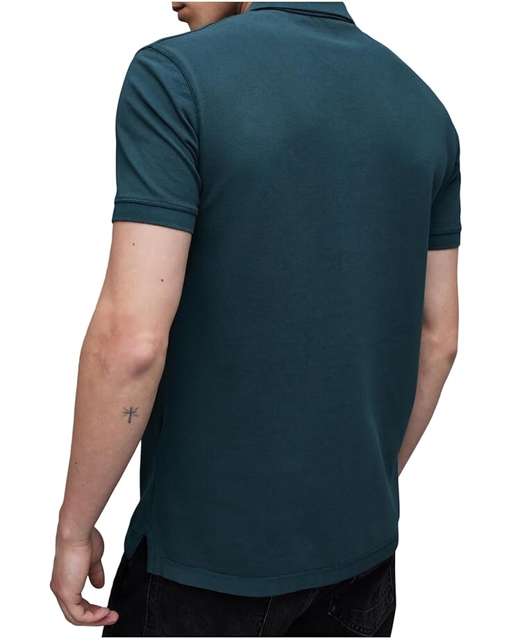 

Поло AllSaints Reform Short Sleeve Polo, цвет Jade Blue