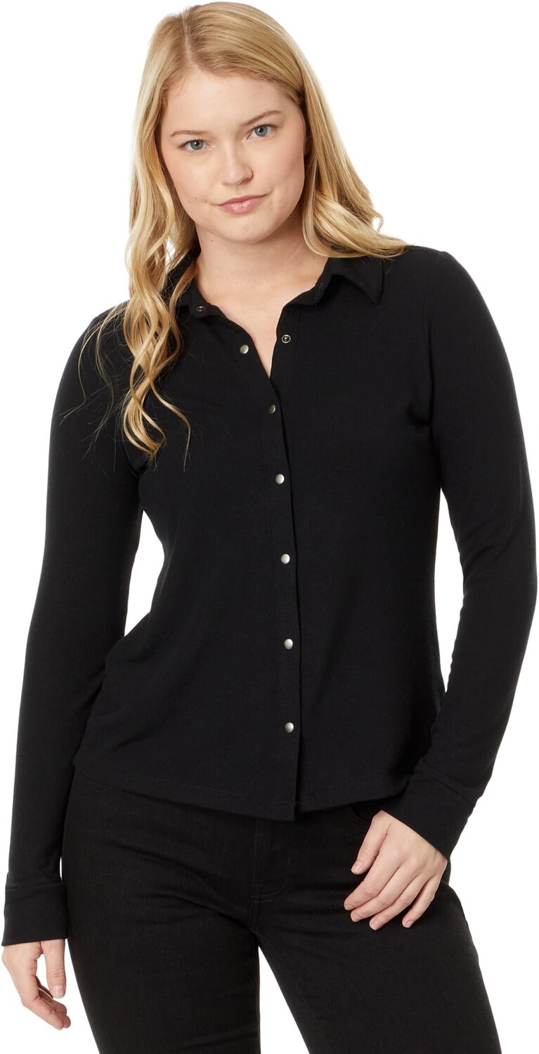 

Топ Michael Stars Helen Snap Front Top, черный