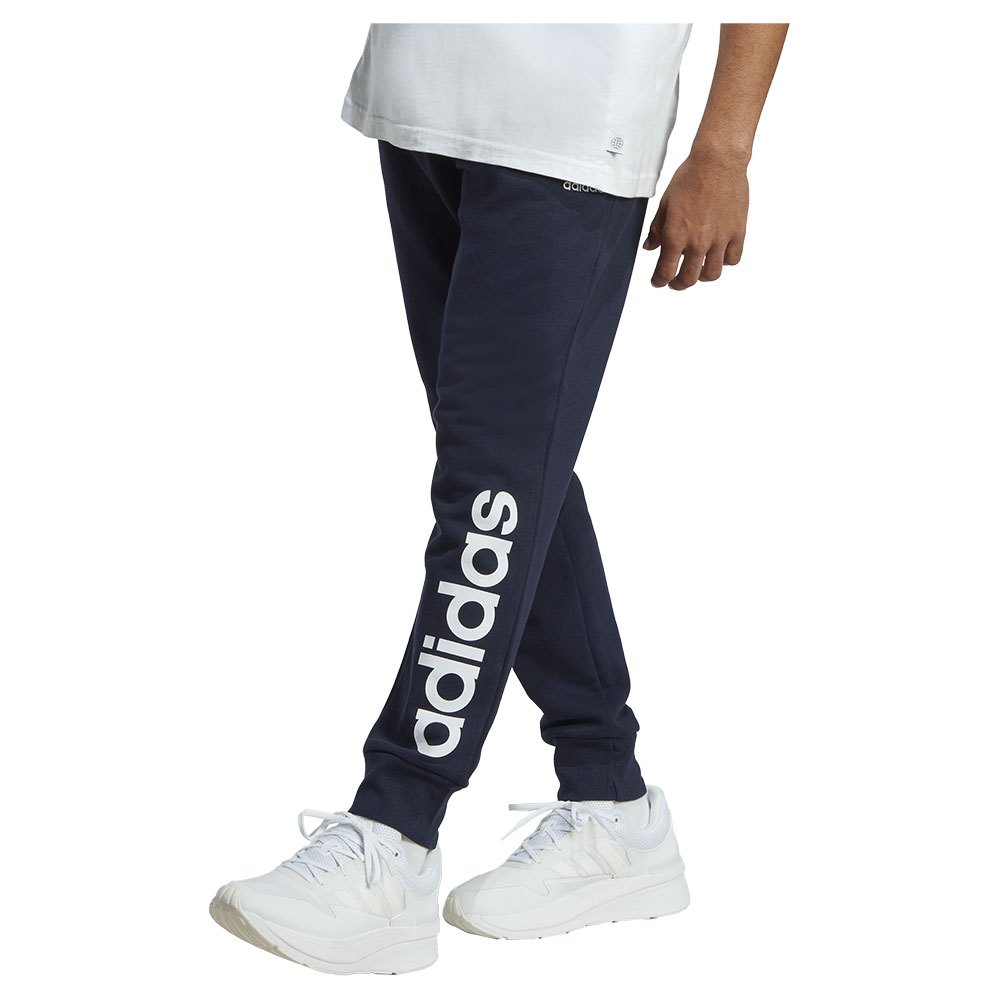 

Брюки adidas Essentials French Terry Tapered Cuff Logo Joggers, синий