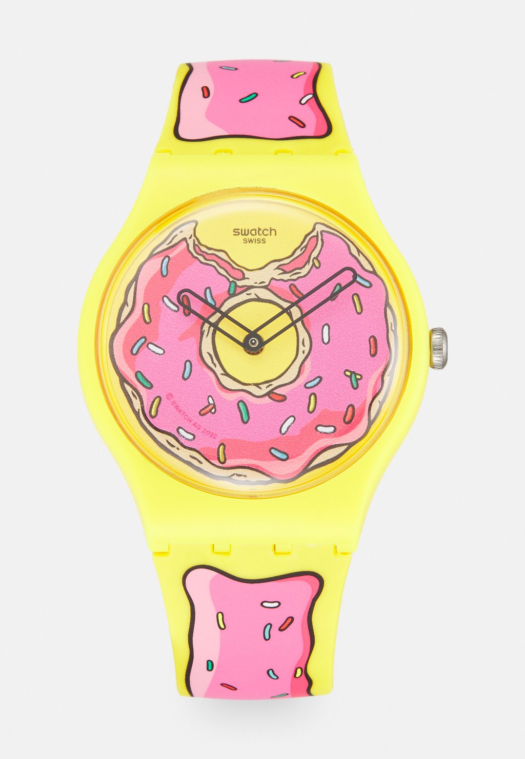 Часы The Simpsons Seconds Of Sweetness Unisex Swatch, цвет pink/yellow