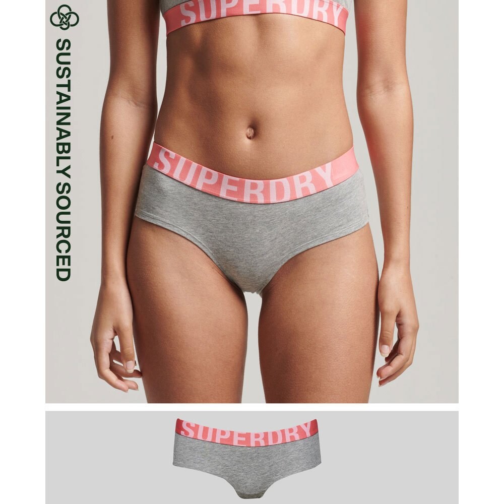 

Трусы Superdry Large Logo Hipster, серый