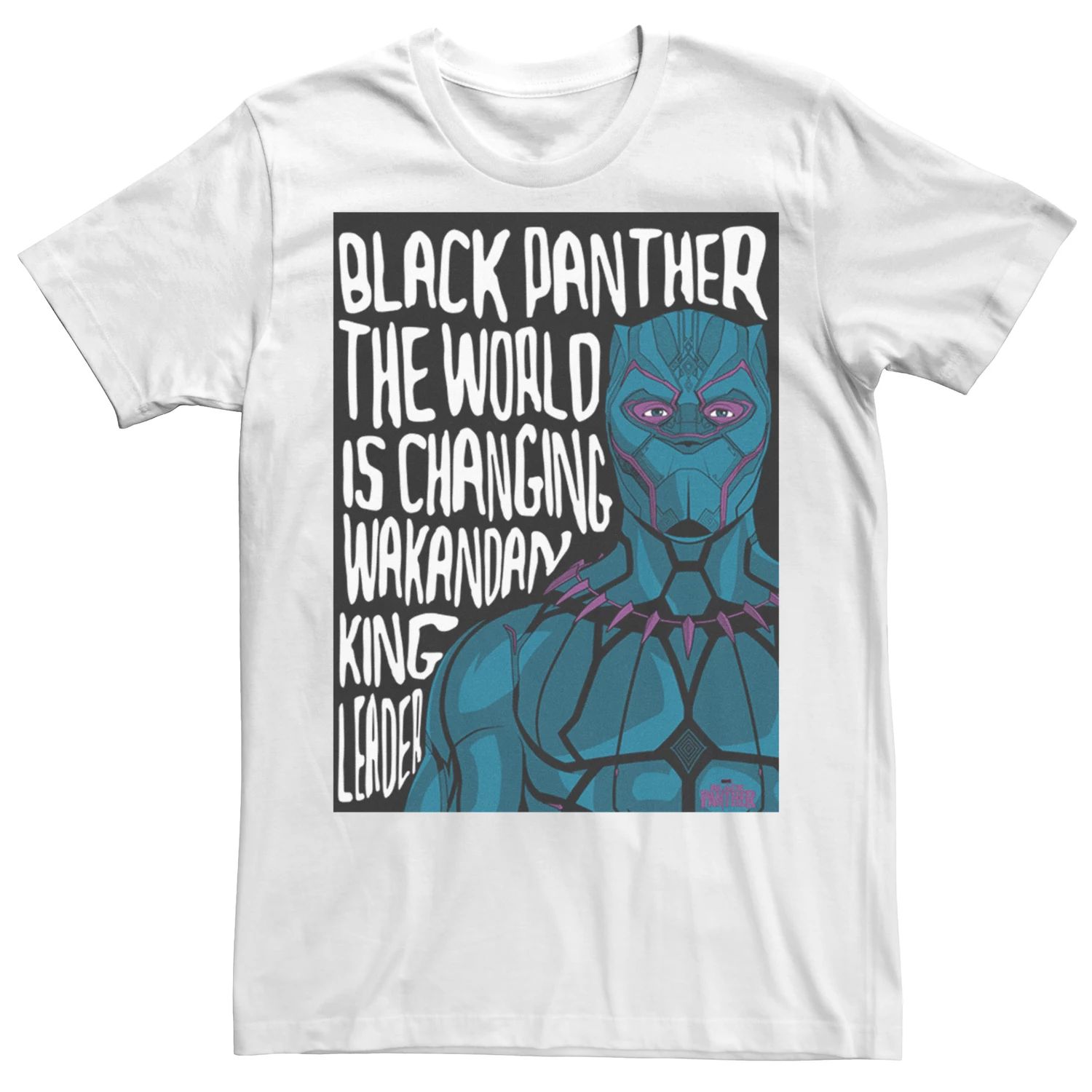 Мужская футболка с рисунком Marvel Black Panther Changeing World Licensed Character
