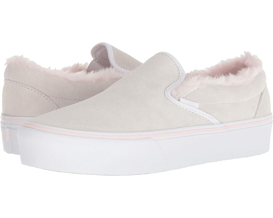 Кроссовки Vans Classic Slip-On Platform, цвет True White/Pink white fur м libaire