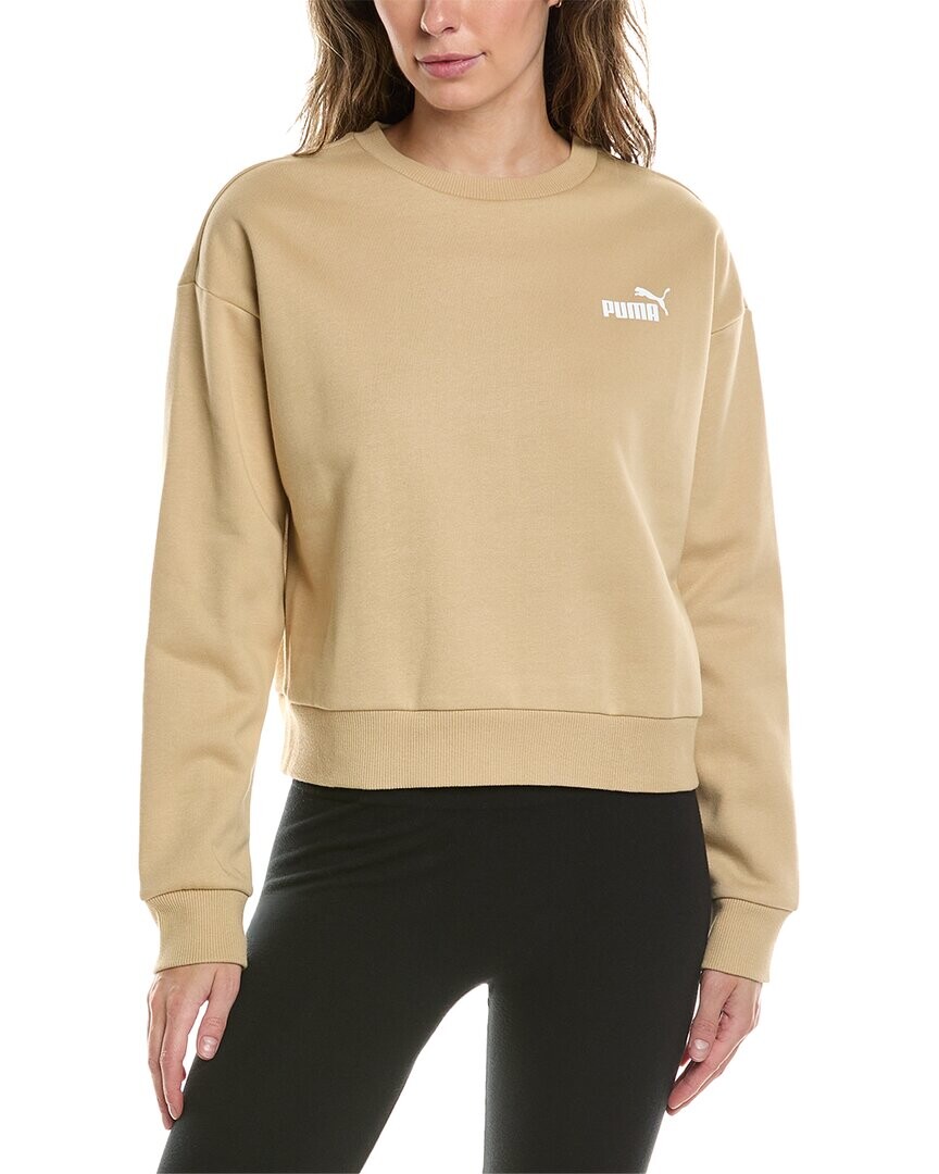 

PUMA Флисовый пуловер с логотипом, бежевый