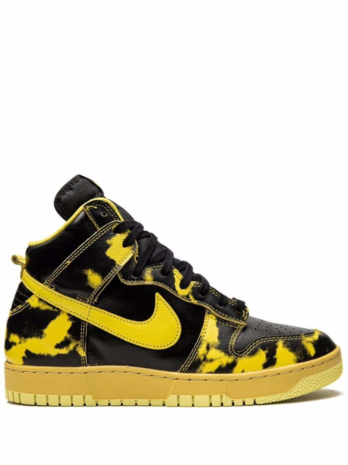 

Nike кроссовки Dunk High 1985 Yellow Acid Wash, черный