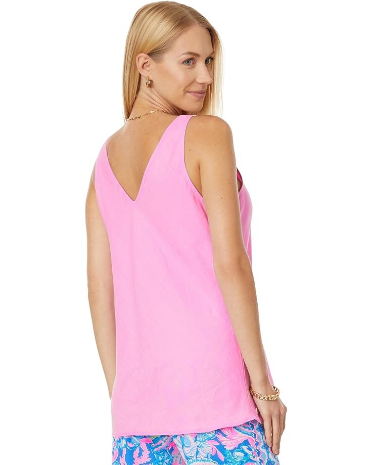 Топ Lilly Pulitzer Florin Sleeveless Linen Top, цвет Lilac Rose колье rose gold lilac