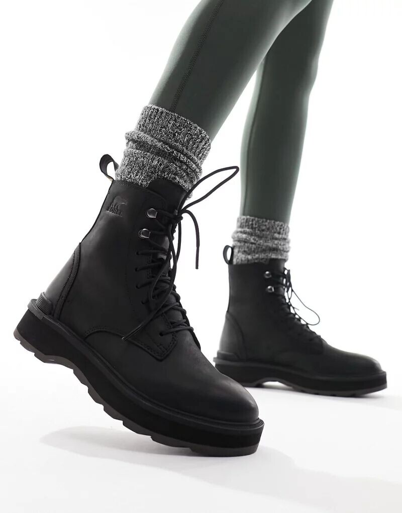

Черные ботинки на шнуровке Sorel Hi-Line