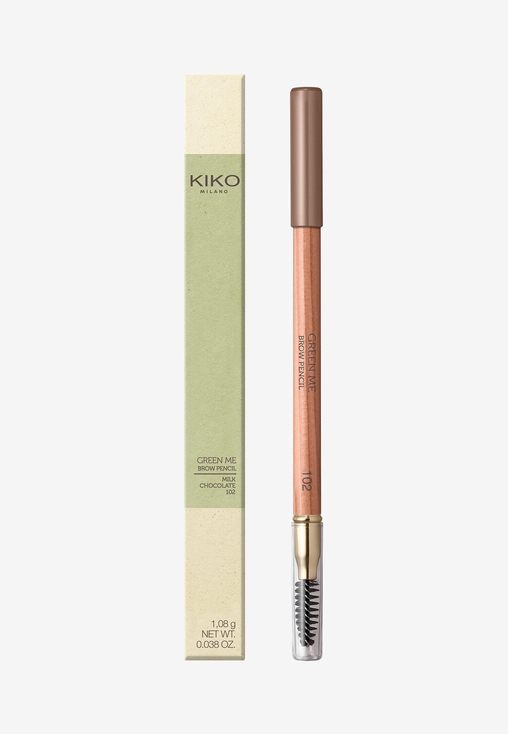 

Карандаши для бровей Green Me Eyebrow Pencil KIKO Milano, цвет 102 milk chocolate