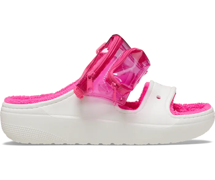 

Классические сандалии Cozzzy Towel с неоновым хайлайтером Crocs мужские, цвет White / Pink Crush