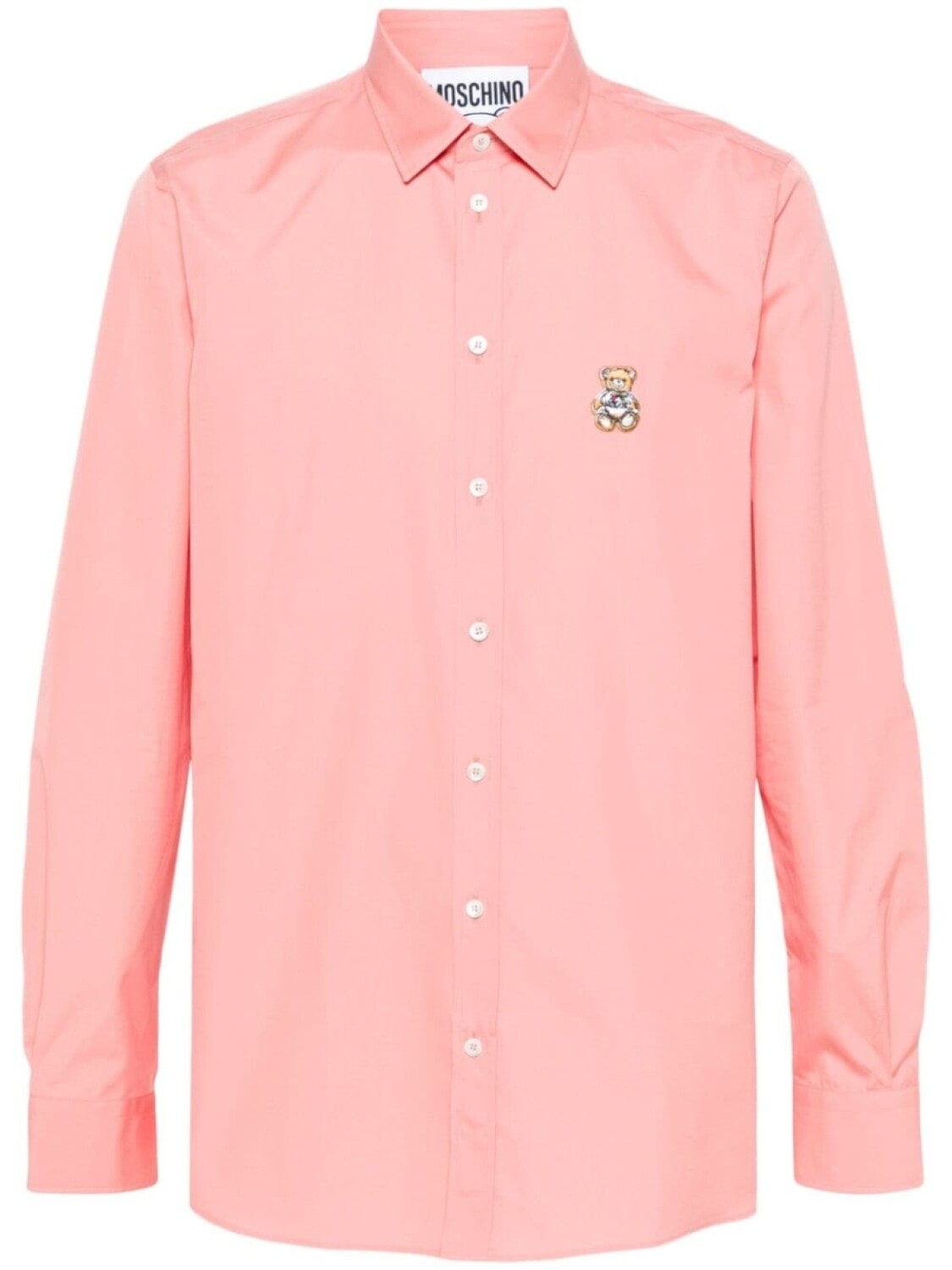 

Moschino рубашка с нашивкой Teddy Bear, розовый