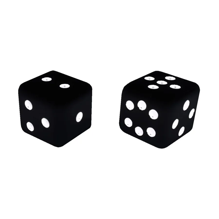 

Стандартная пара d6 - черный (2), Dice (Legends of Ravenhall)