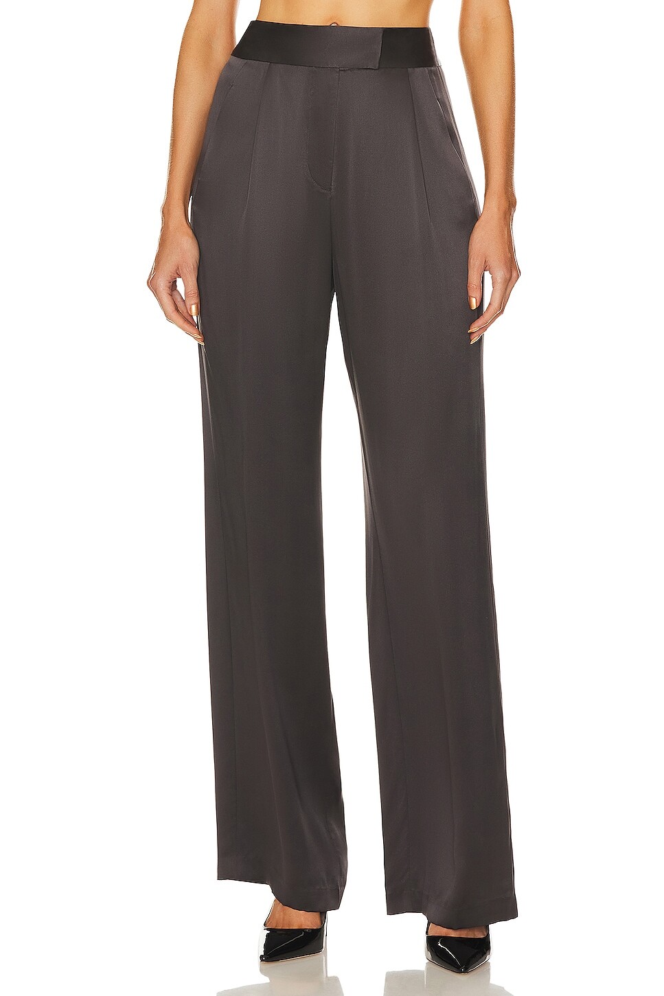 

Брюки The Sei Wide Leg Trouser, цвет Carbon