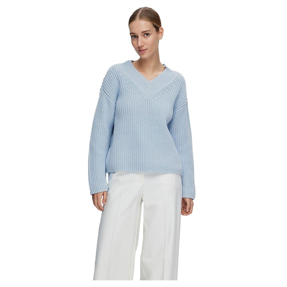 

Свитер Selected Selma V Neck, синий