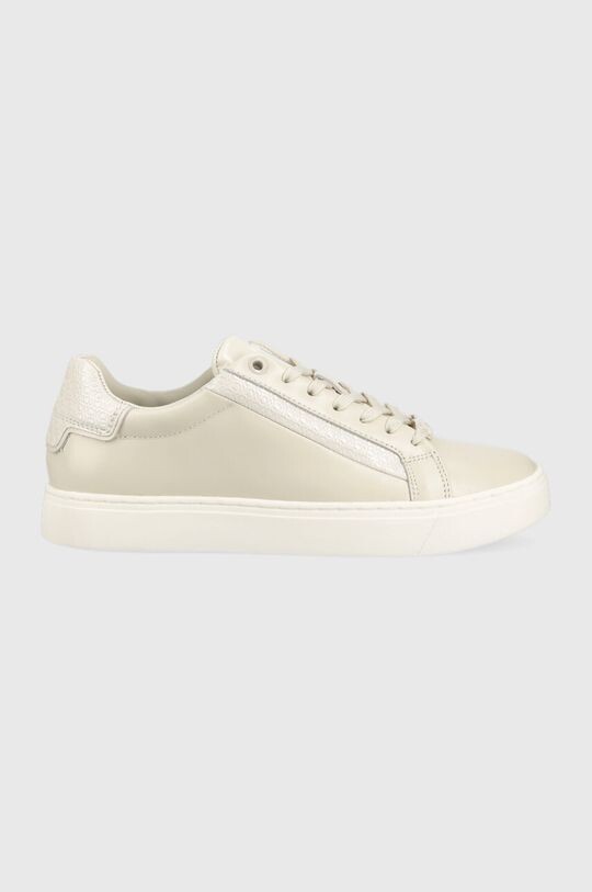 

Кожаные кроссовки CLEAN CUP LACE UP-NA Calvin Klein, бежевый