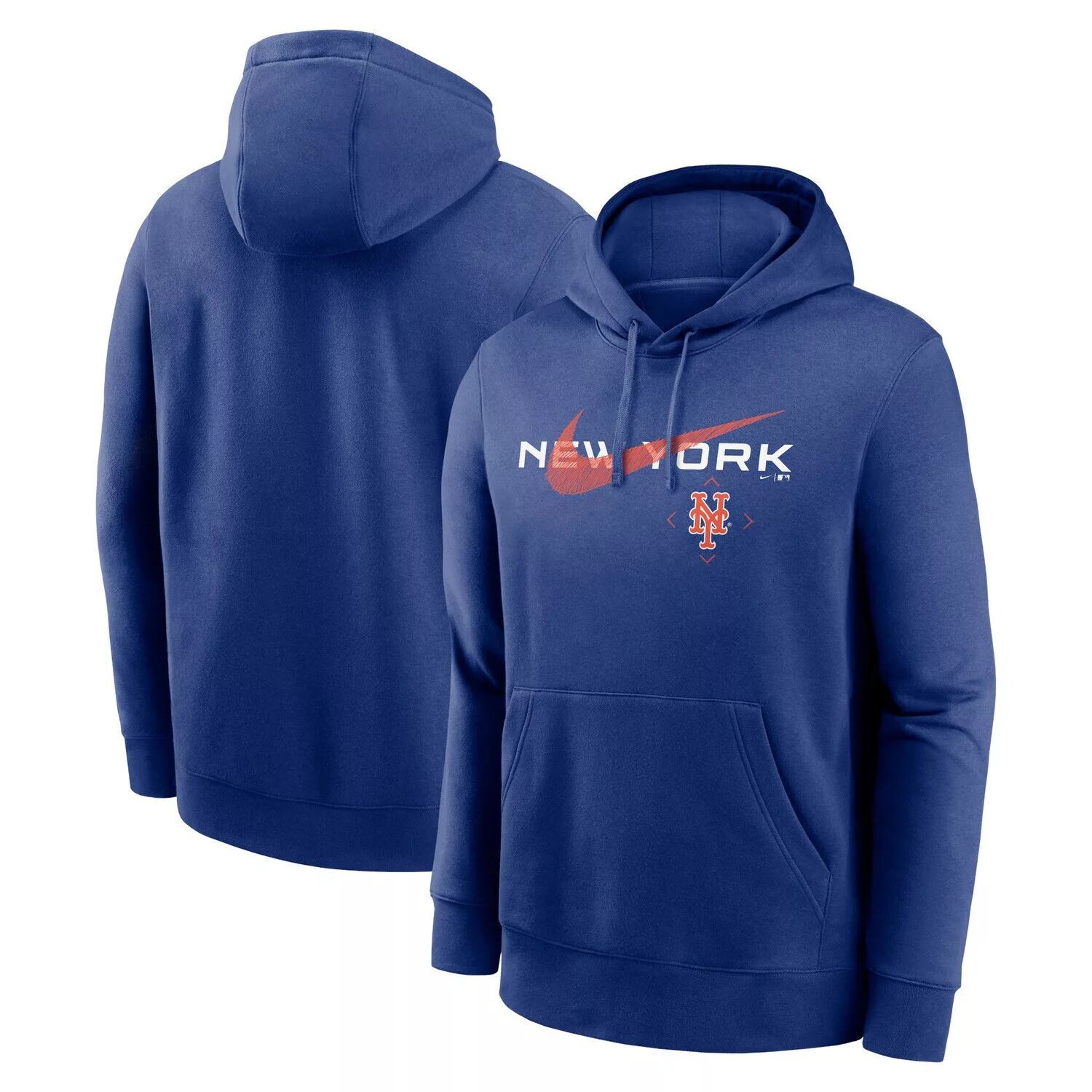 

Мужской пуловер с капюшоном Royal New York Mets Big & Tall Nike