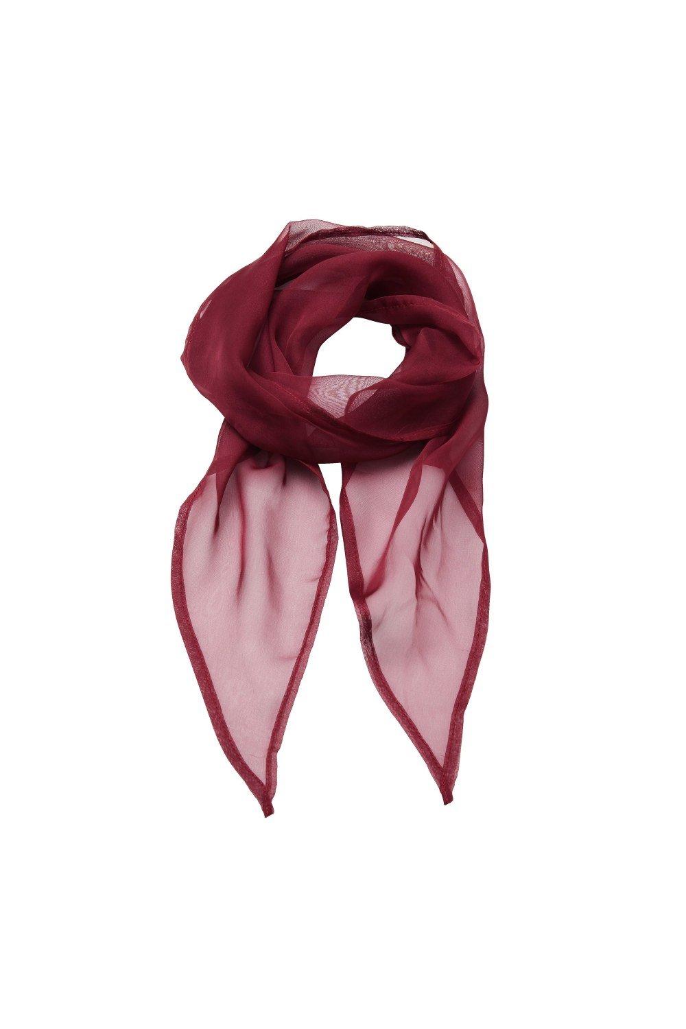 Деловой шифоновый деловой шарф Premier, красный шифоновый радужный цветной шарф женский шарф arn танцевальный шелковый шарф большой размер