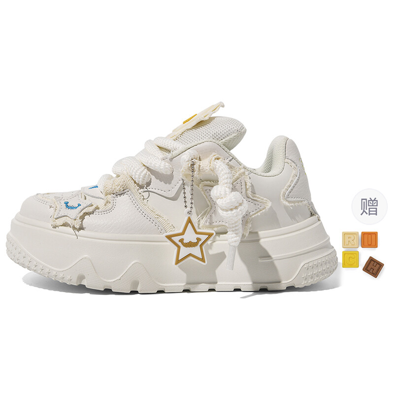 

Кроссовки Stateof Stars Star Emoji Skateboarding Shoes Unisex Low-top, кремовый