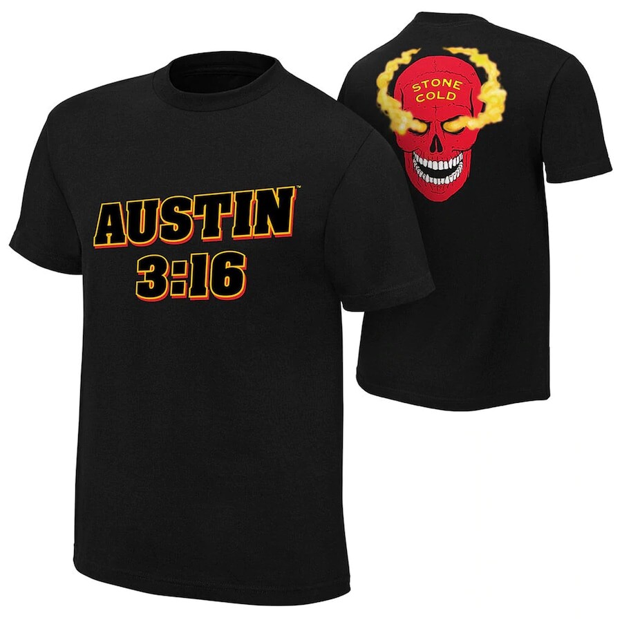 

Футболка с коротким рукавом WWE Authentic Stone Cold Steve Austin, черный