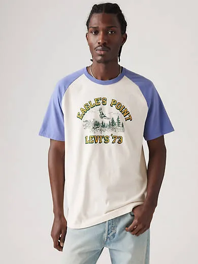

Футболка реглан в стиле ретро Levi's, синий
