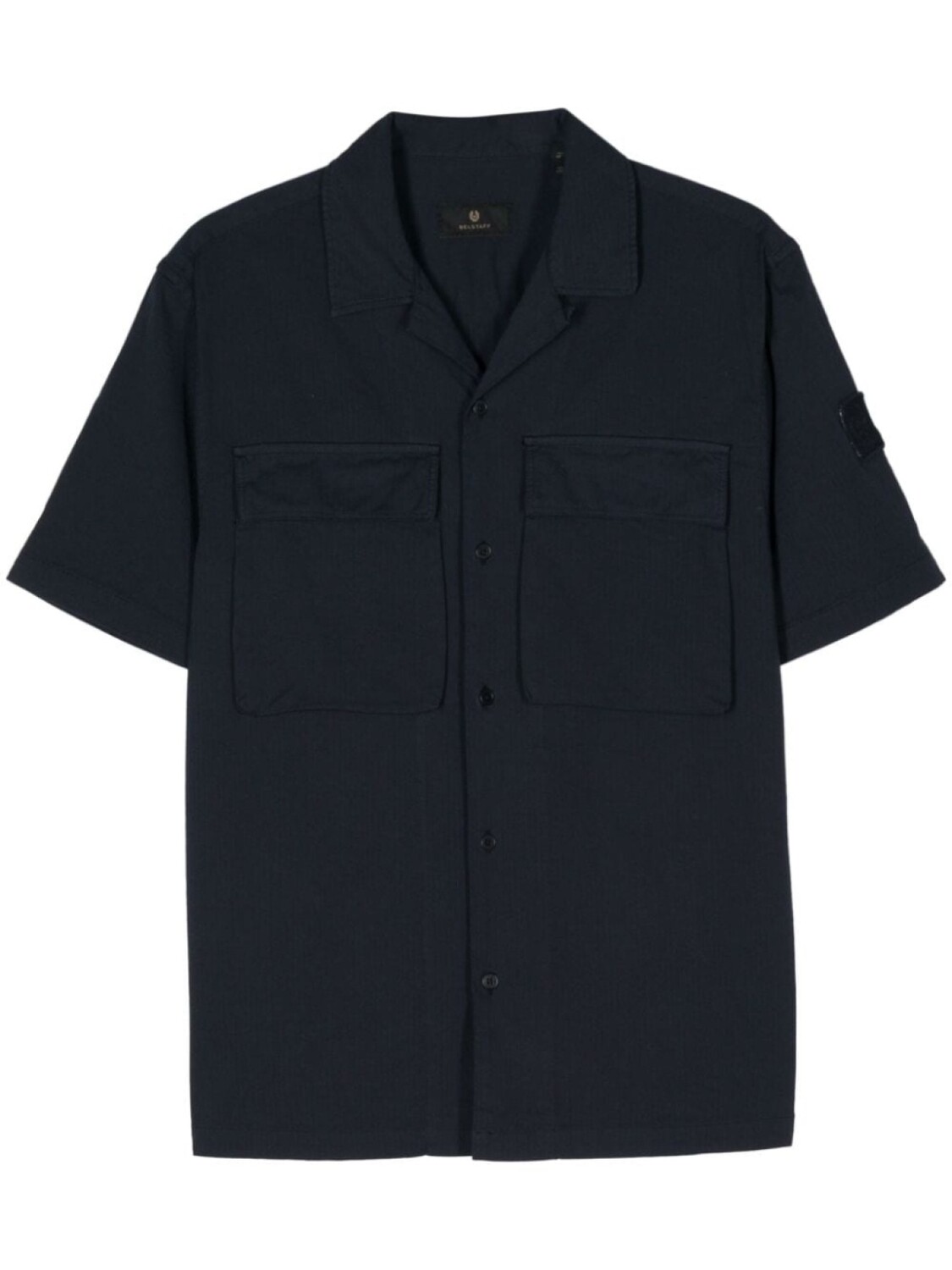 

Belstaff рубашка с нашивкой-логотипом, синий