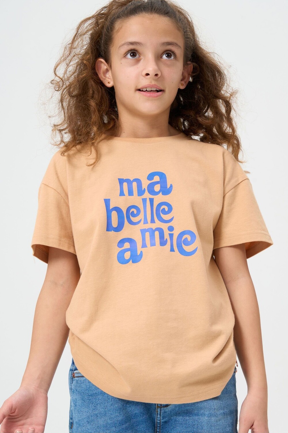 

Футболка Belle oversize с надписью Angel & Rocket