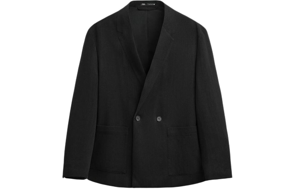 

Деловой костюм мужской черный Zara, черный