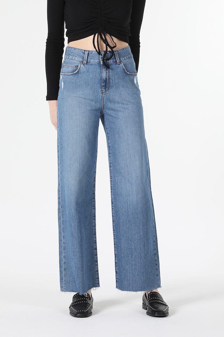 цена Широкие джинсы с необработанными краями Colin'S, синий