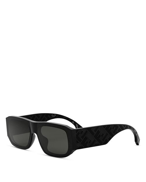 цена Прямоугольные солнцезащитные очки Shadow, 54 мм Fendi, цвет Black
