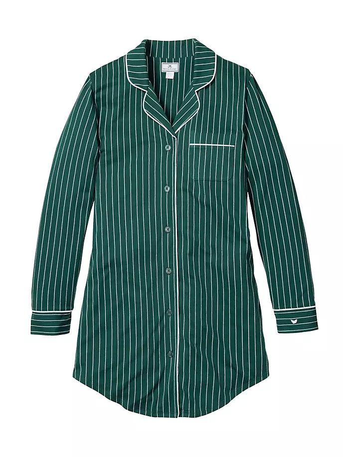 Полосатая ночная рубашка Petite Plume, зеленый