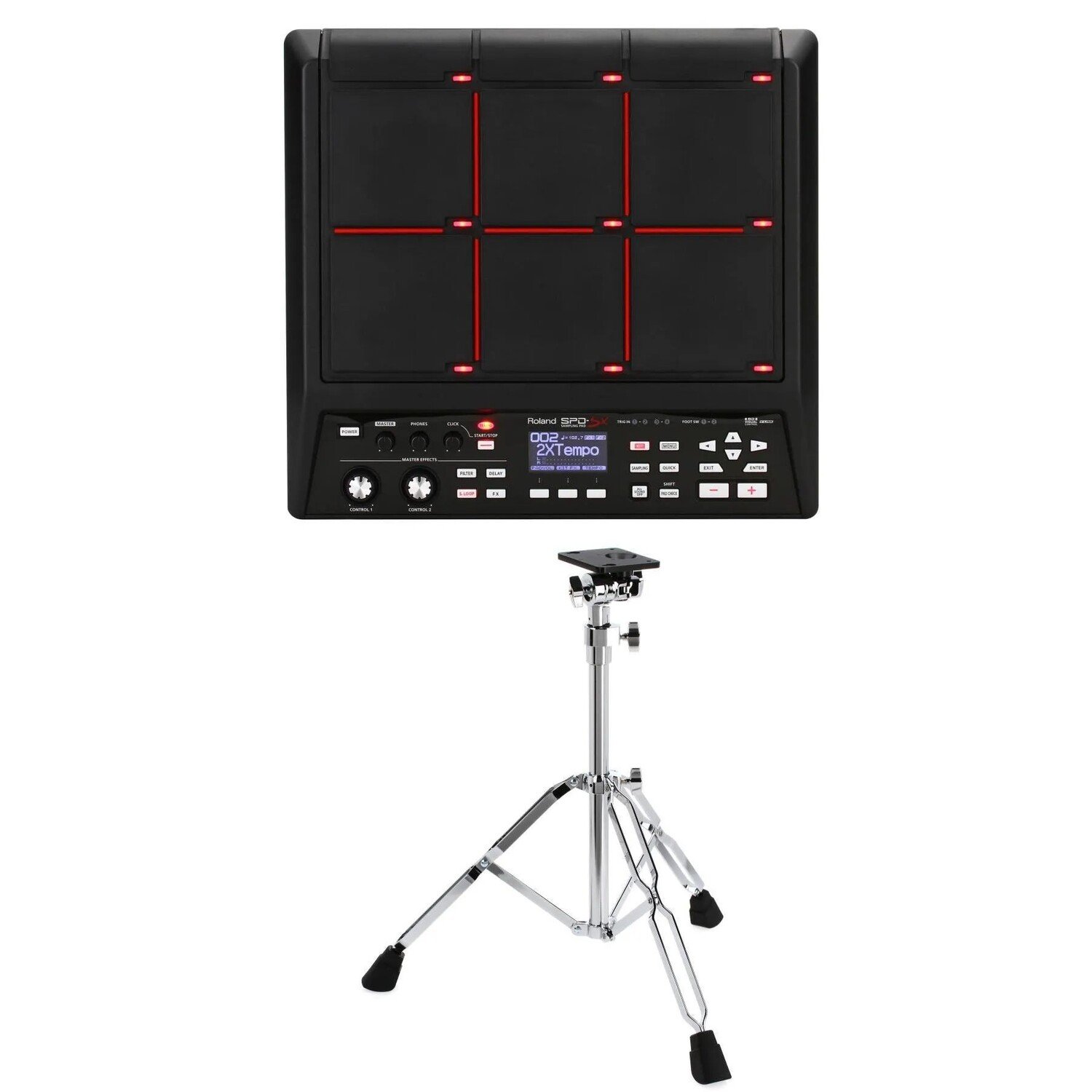 

Новый сэмплирующий перкуссионный пэд Roland SPD-SX и подставка для PDS-20