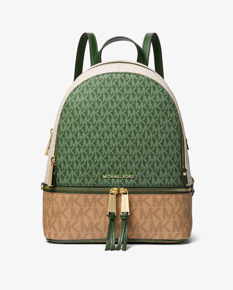

Зеленый женский рюкзак Rhea с логотипами Michael Michael Kors, зеленый