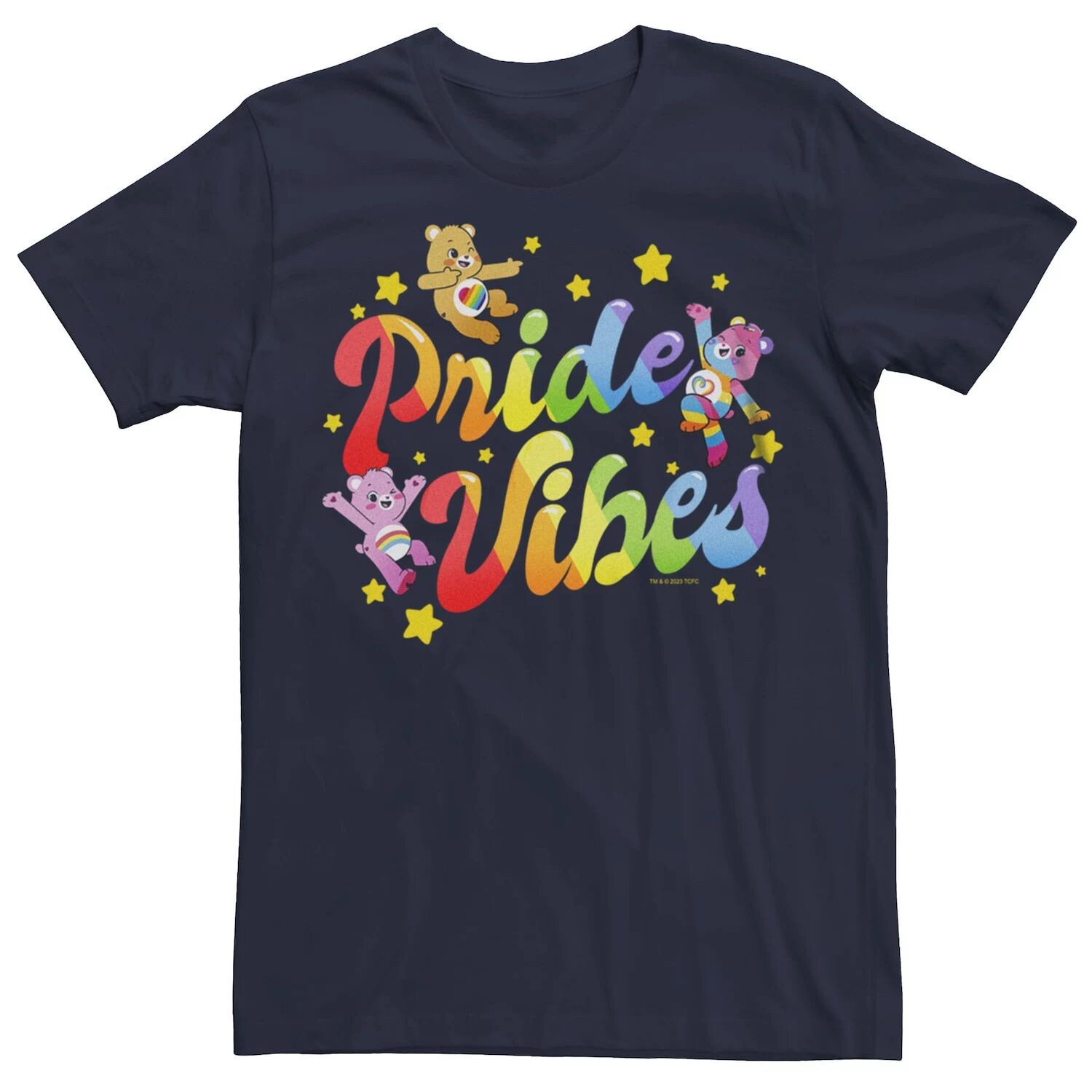 

Футболка с рисунком бойфренда с надписью «Happy Rainbow Letters» Care Bears Pride Vibes Licensed Character