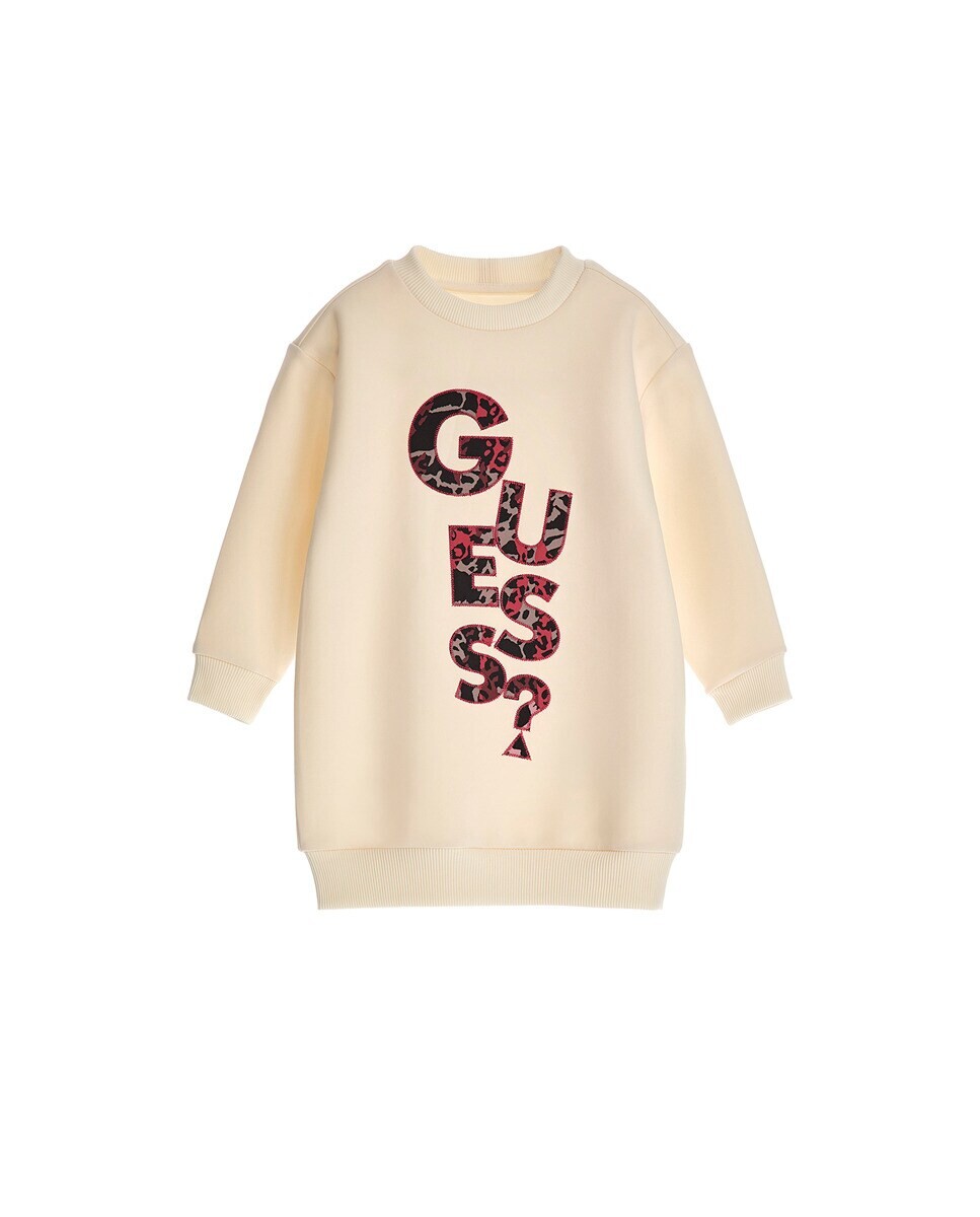 

Базовое платье с логотипом животного принта Guess, бежевый