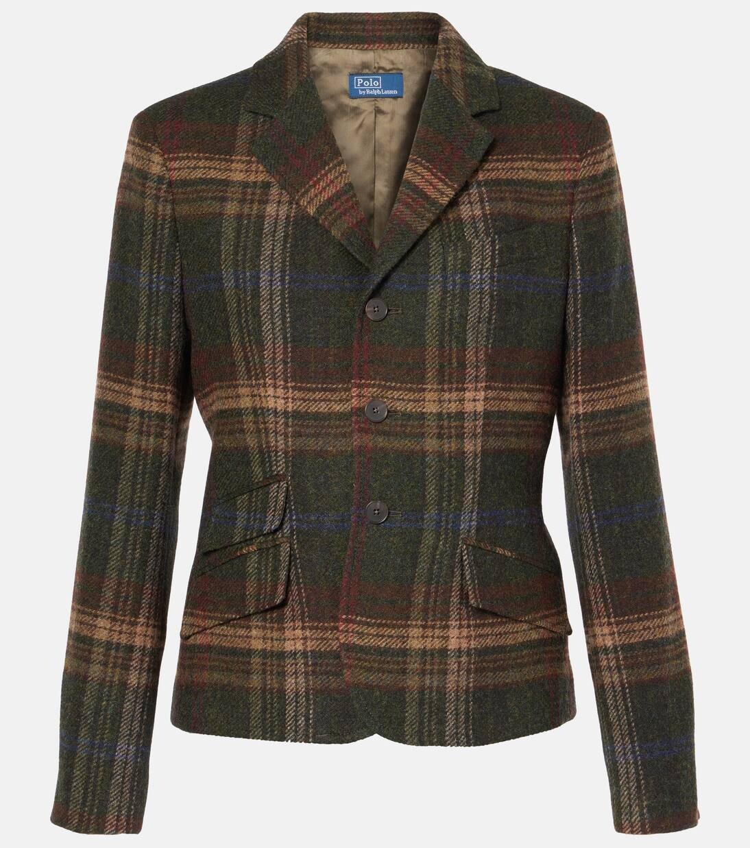 

Шерстяной пиджак в клетку Polo Ralph Lauren, цвет plaid multi