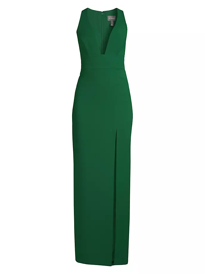 Платье-колонна с V-образным вырезом Liv Foster, цвет basil