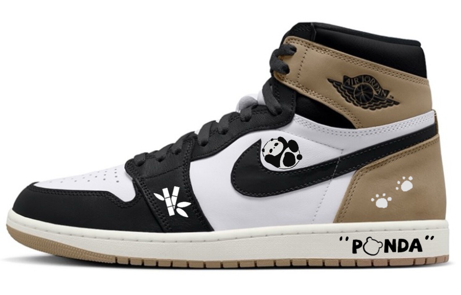 

Баскетбольные кроссовки Air 1 Vintage женские с высоким верхом коричневый/черный Jordan