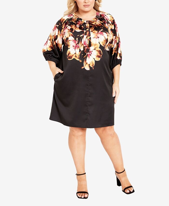 

Мини-платье свободного кроя размера Lily Plus Avenue, цвет Pink Lily