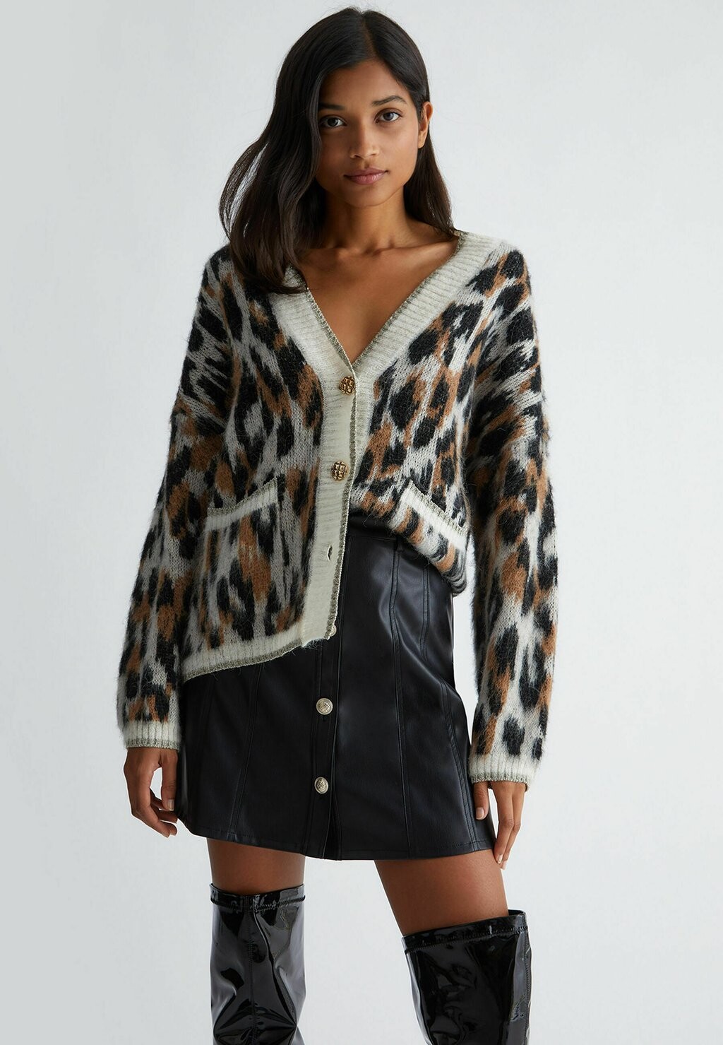 

Кардиган LIU JO ЖИВОТНЫЙ ПРИНТ, цвет leopard print