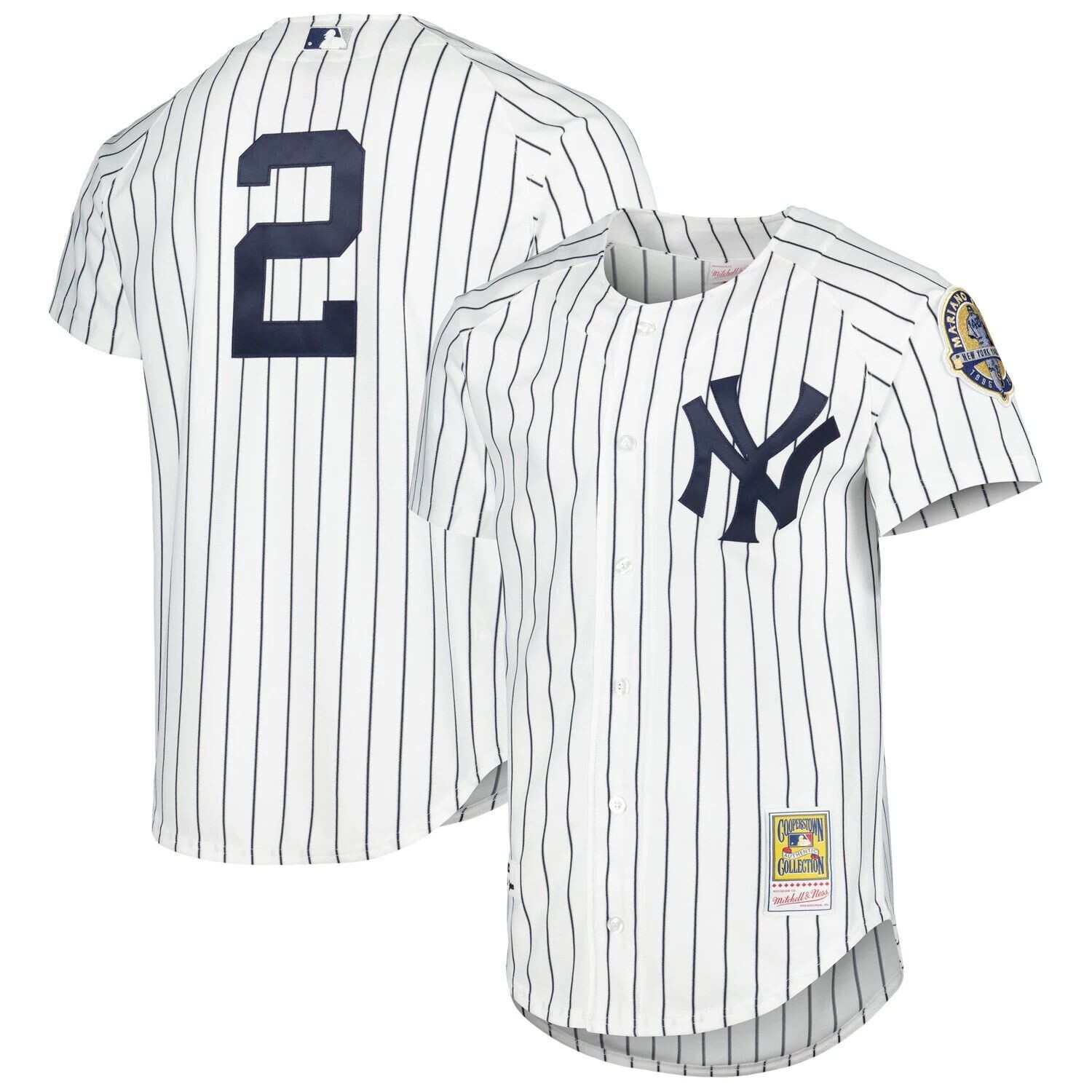 

Мужское белое аутентичное джерси Mitchell & Ness Derek Jeter New York Yankees Cooperstown Collection, Белый