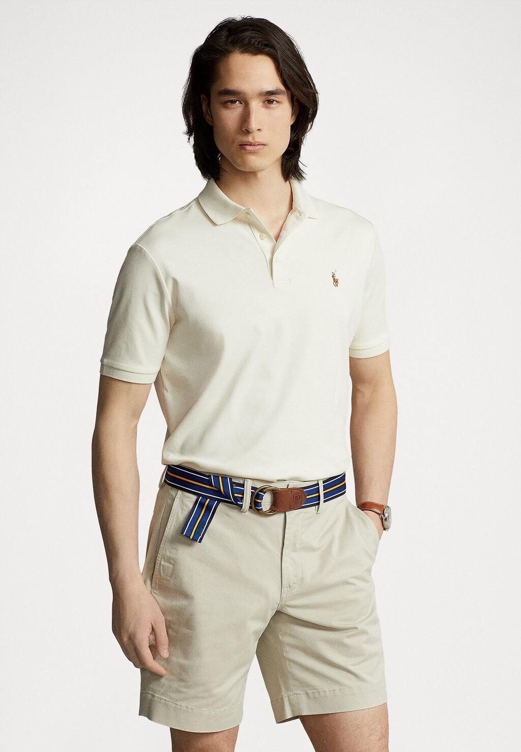 

Поло КОРОТКИЙ РУКАВ Polo Ralph Lauren, кремовые направляющие
